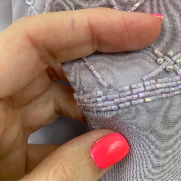 Montage Collection by Mon Cheri Sleeveless Maxi Beaded Lavender Wedding Dress - Picture 4 of 8